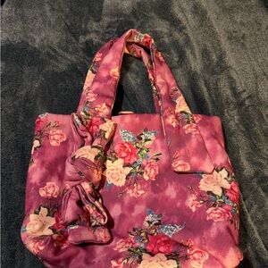 Besty Johnson Floral Pink Tote Bag